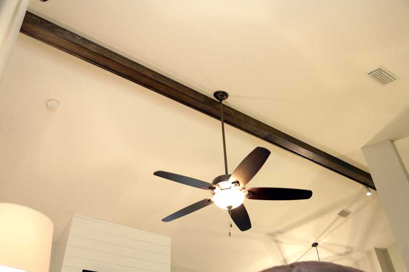 How To Install A Faux Beam For Rustic, Can You Mount A Ceiling Fan To Beam